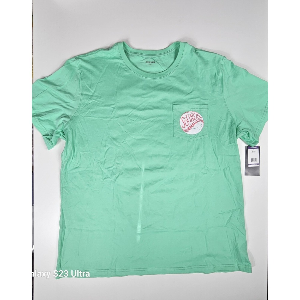 Captivating Apparel T-Shirt Womens XXL Oklahoma Sooners Mint Green Baseball NWT